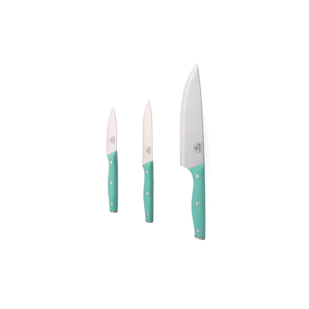 GreenLife 13-Piece High Carbon Stainless Steel Pink Wood Knife Block Set
