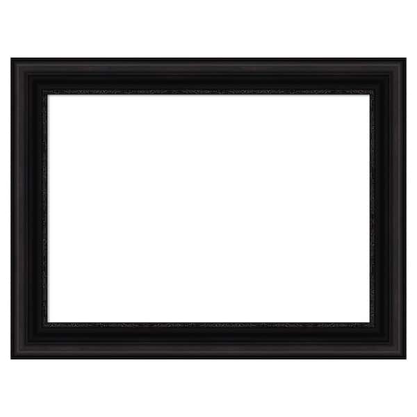 Amanti Art Parlor Black 34 in. x 26 in. Polystyrene Framed Dry Erase Magnetic Memo Board