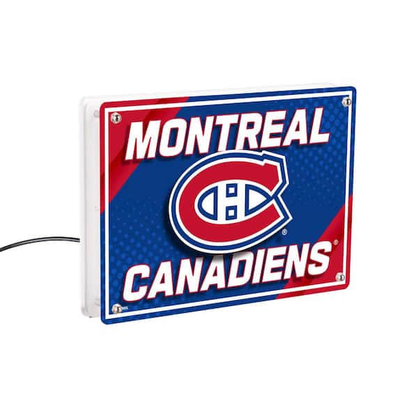 Evergreen Montreal Canadiens NHL Blue Rectangle Desklite LED Decor