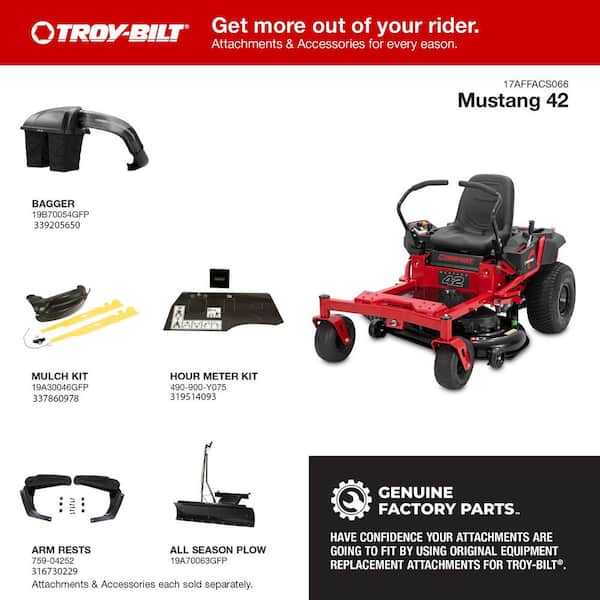 Mustang 42 in. 547cc Zero-Turn Mower and 42/46 in. Double Bagger