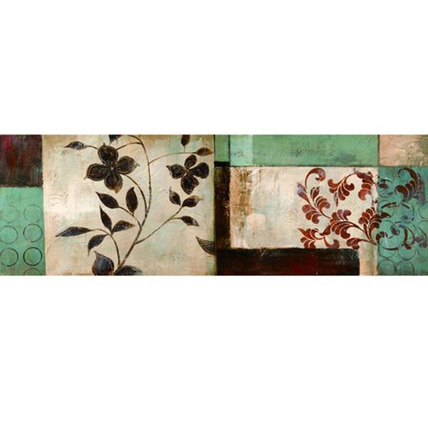 Yosemite Home Decor 59 in. x 20 in. Pressed Flowers II Hand Painted Contemporary Artwork