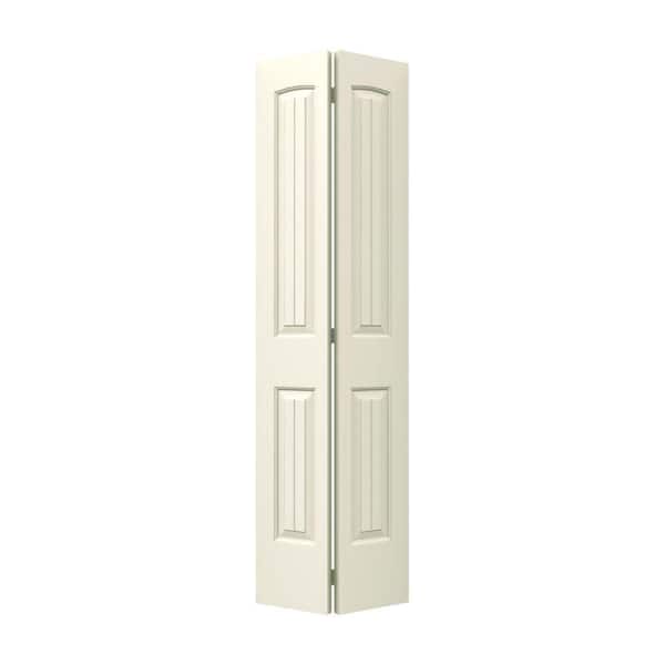 JELD-WEN 30 in. x 80 in. Santa Fe Vanilla Painted Smooth Molded Composite Closet Bi-fold Door