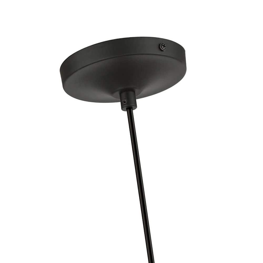 Avondale Mini Pendant with Clear Glass Shade - Black/Brushed Nickel