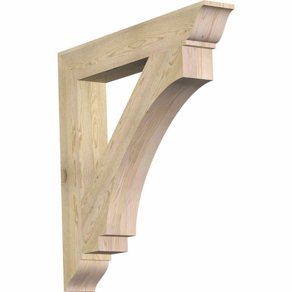 Ekena Millwork 6 in. x 42 in. x 42 in. Douglas Fir Imperial Traditional Rough Sawn Bracket