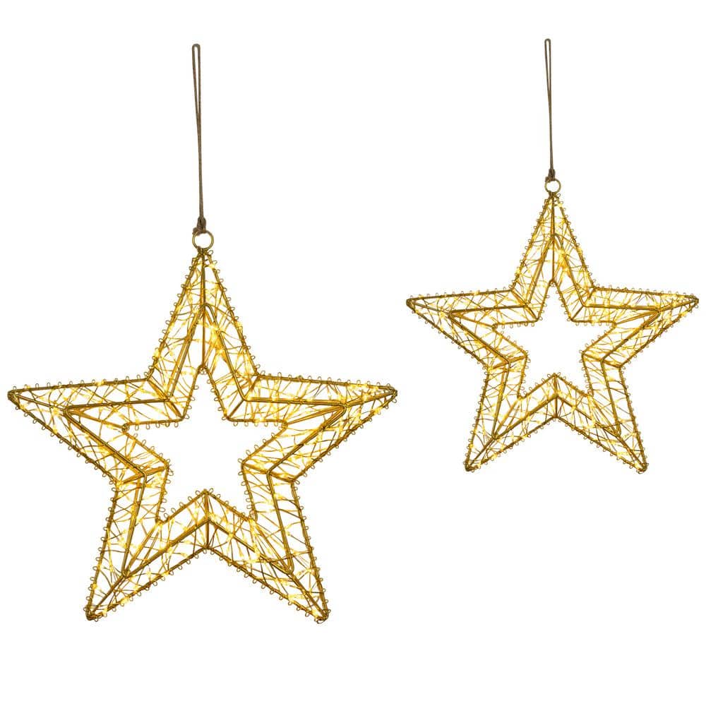 LED Lighted Stars Outdoor Christmas Decorations - 18 in. - Gold - Set of 2 price history on PriceWatchPro