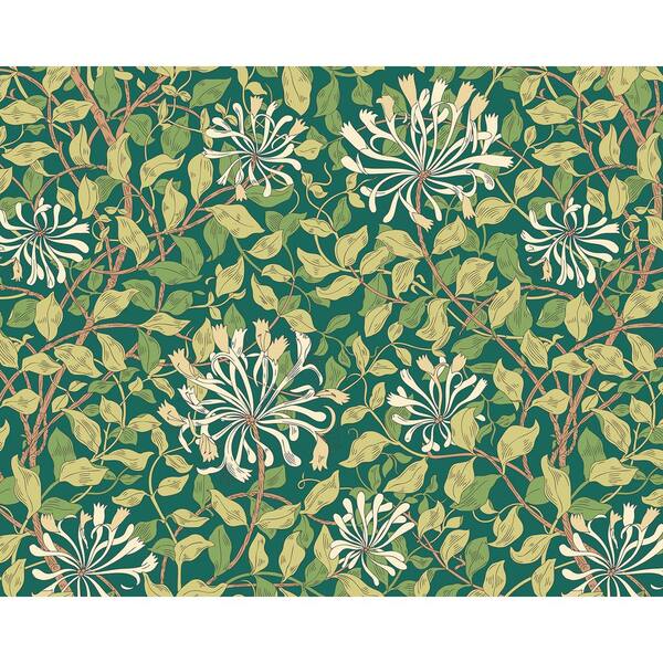 19.7 in. x 0.025 in. Green Nature Origin Murals Honeysuckle Green Wall Mural