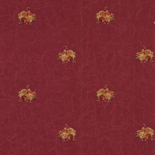 The Wallpaper Company 56 sq. ft. Red Rose Toss Wallpaper