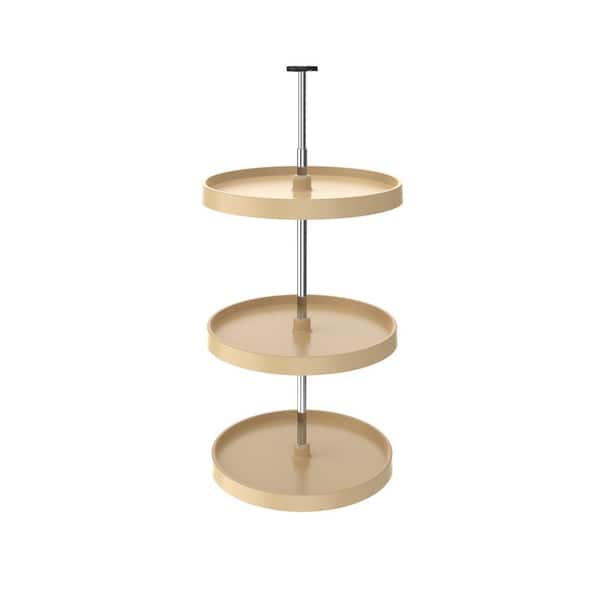 Rev-A-Shelf Value Line Almond Polymer Full-Circle 3-Shelf Lazy Susan for 39 in. to 42 in. H Corner Wall Cabinets