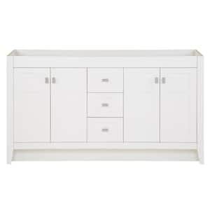 Bladen 60 in. W x 19 in. D x 34 in. H Bath Vanity Cabinet without Top in White