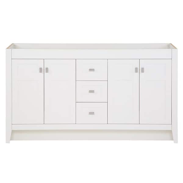 Home Decorators Collection Bladen 60 in. W x 19 in. D x 34 in. H Bath Vanity Cabinet without Top in White