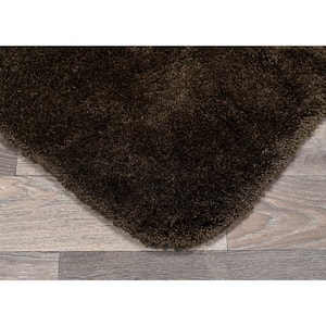 Chocolate Brown Finest Luxury Plush Nylon 4-Piece Bath Rug Set