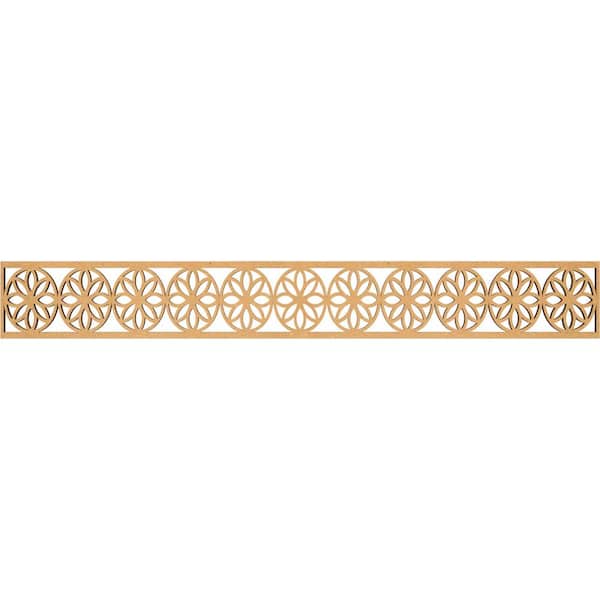 Ekena Millwork Blume Fretwork 0.375 in. D x 46.5 in. W x 6 in. L MDF Wood Panel Moulding
