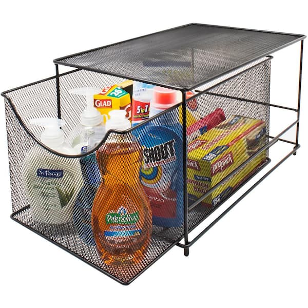 Sorbus 4-Pack Black Metal Wire Baskets Storage Bin Organizer MTL-BINA4-BLK  - The Home Depot