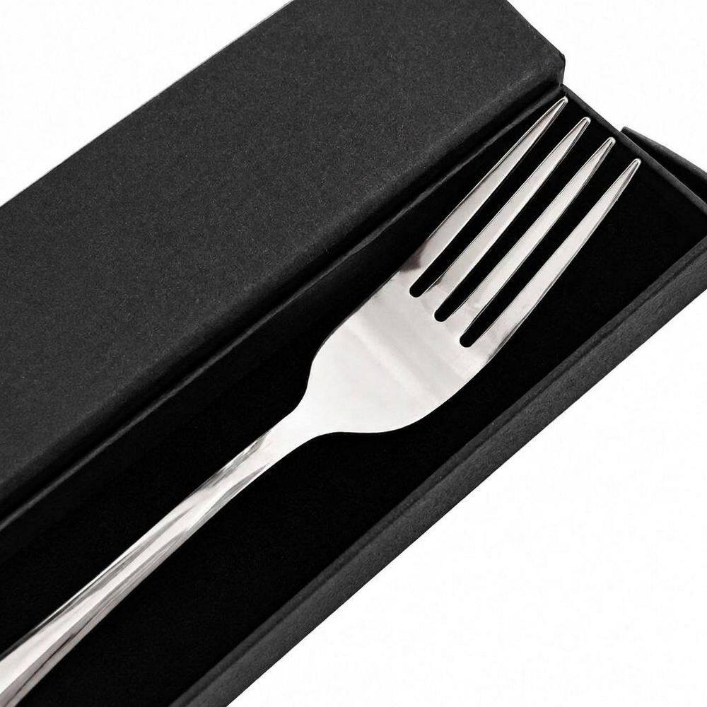 Laser Engraved Stainless Steel 7.9 in. Fork with Star Wars Style Font and Gift Box for Fans
