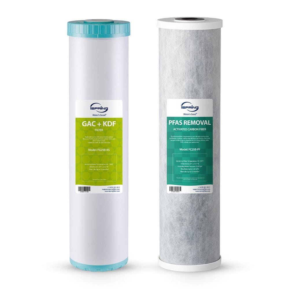 Whole House Water Filter, Reduces Heavy Metals, Chlorine, HS2, and Up to 99% of PFAS, Fits