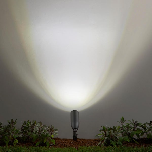 Hampton Bay Low Voltage Black LED Landscape Flood Light with Adjustable Light Color and Adjustable Beam Angle