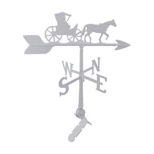 24 in. Aluminum Country Doctor Weathervane - White