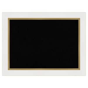 Eva White Gold Framed Black Corkboard 33 in. x 25 in. Bulletine Board Memo Board