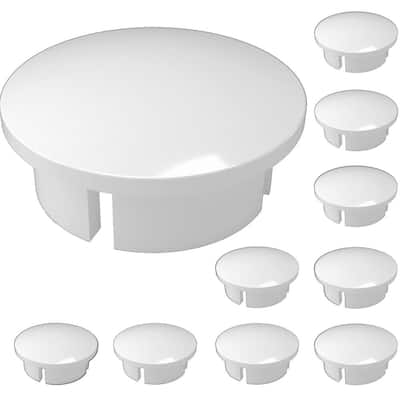 3/4 in. Furniture Grade PVC Internal Dome Cap in White (10-Pack)