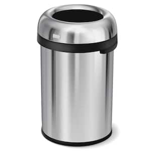 115-Liter/30.4 Gal. Heavy-Gauge Brushed Stainless Steel Bullet Open Top Commercial Trash Can