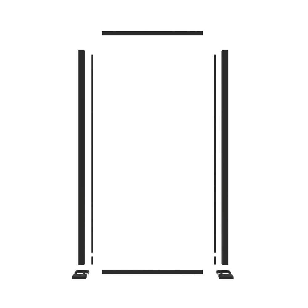 Matte Black Aluminum Decorative Screen Panel Frame Kit