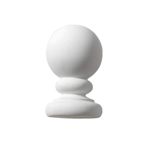 Fypon 5-1/4 in. x 3-1/4 in. x 3-1/4 in. Polyurethane Post Ball Top Finial