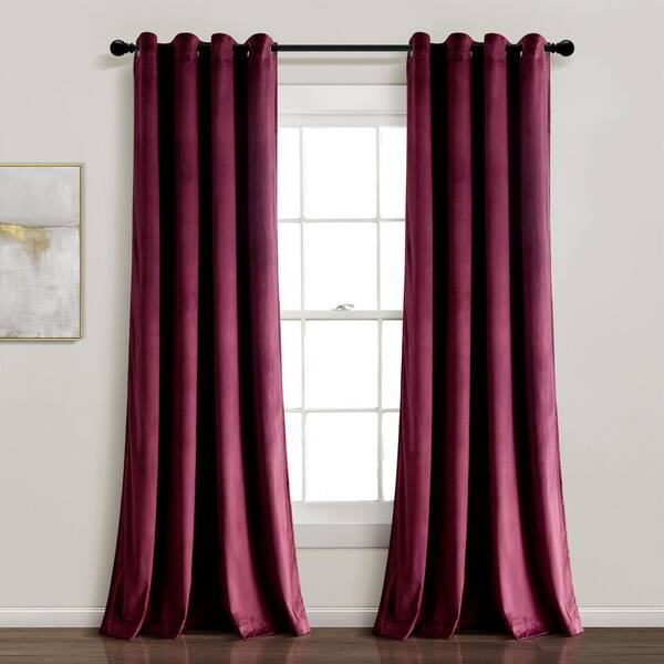 Velvet Lined Purple Curtain 42 X 84 Inches 1 Panel Grommet Eyelet Curtain  Panel for Bedroom Living Room Home Decor Curtains -  Canada