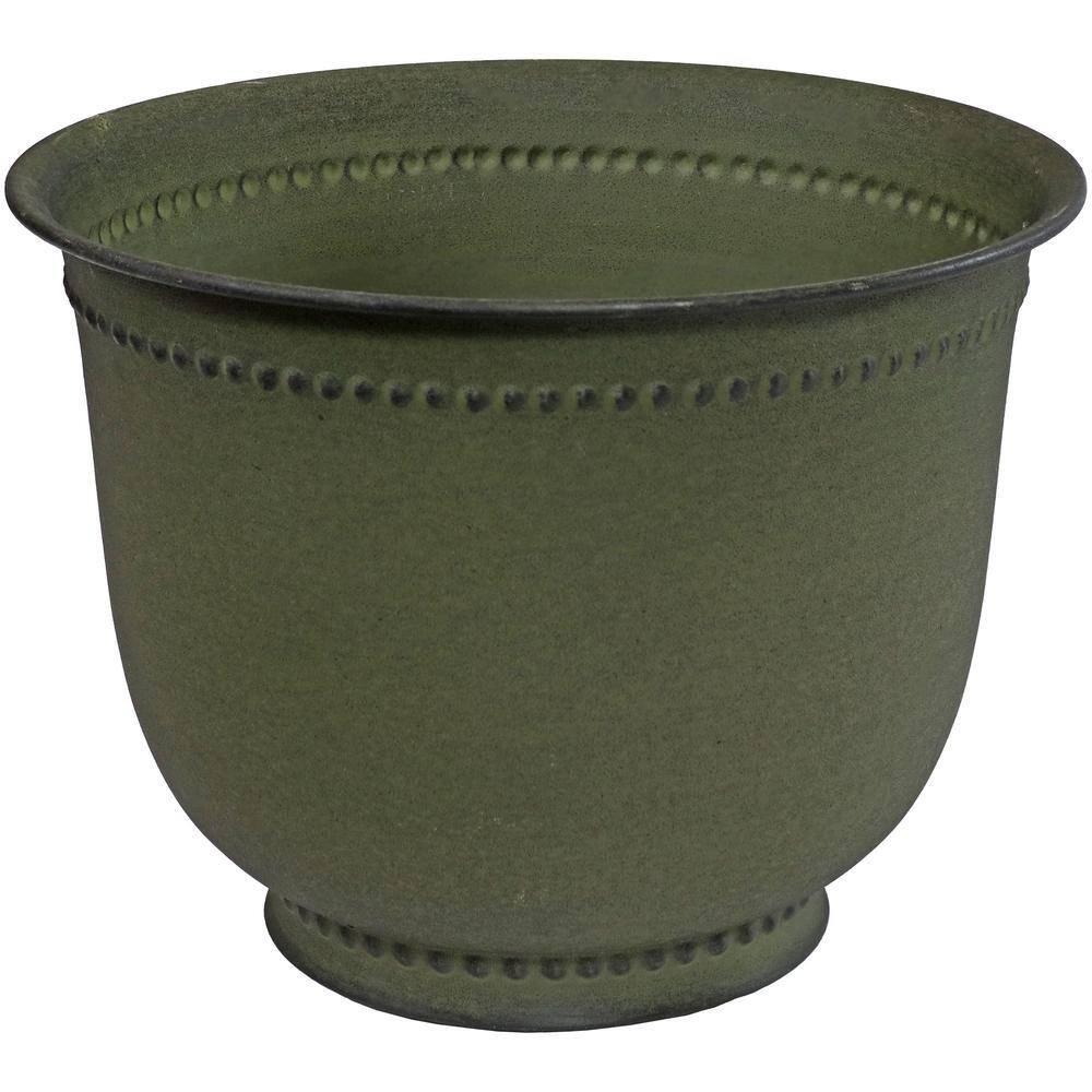 Michael Matte Sage Medium Iron Indoor/Outdoor Planter Set