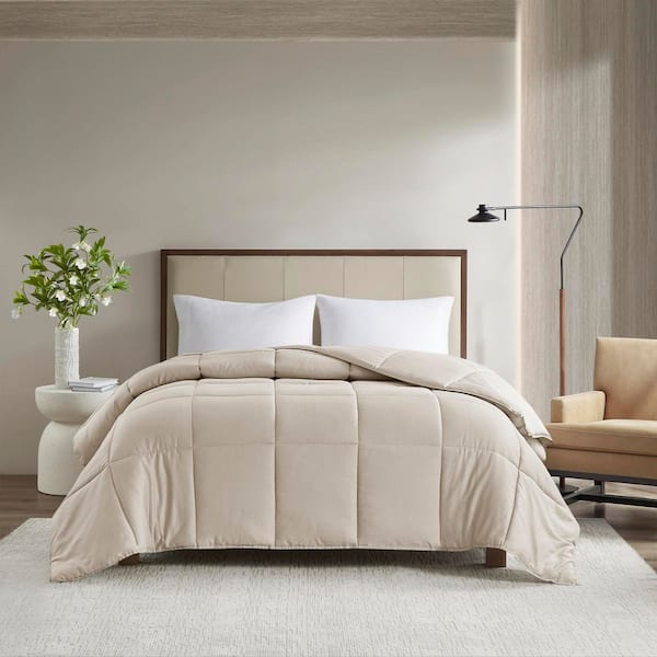 Westport Tan King/Cal King 300 Thread Count Cotton Shell Luxury Down Alternative Comforter