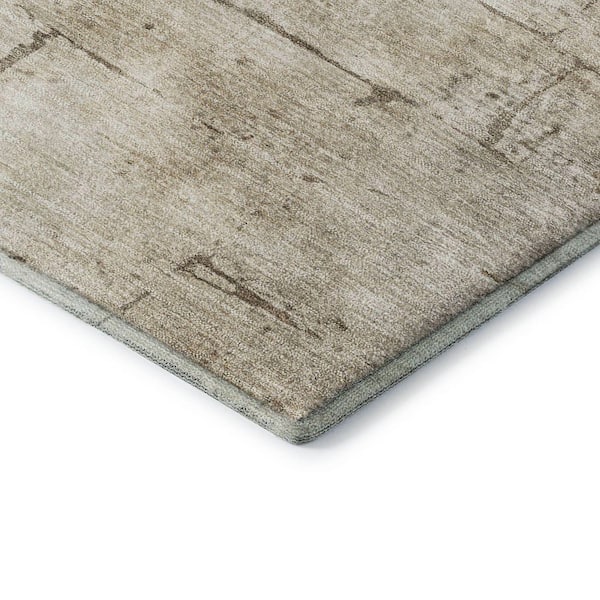 Mayfield Premium Machine Washable Abstract AMF2215 Beige 10 ft. x 14 ft. Area Rug
