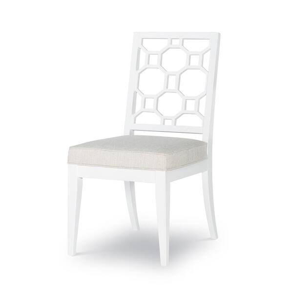 LEGACY CLASSIC FURNITURE Chelsea by Rachael Ray White Lattice Back Side Chair (Set of 2)