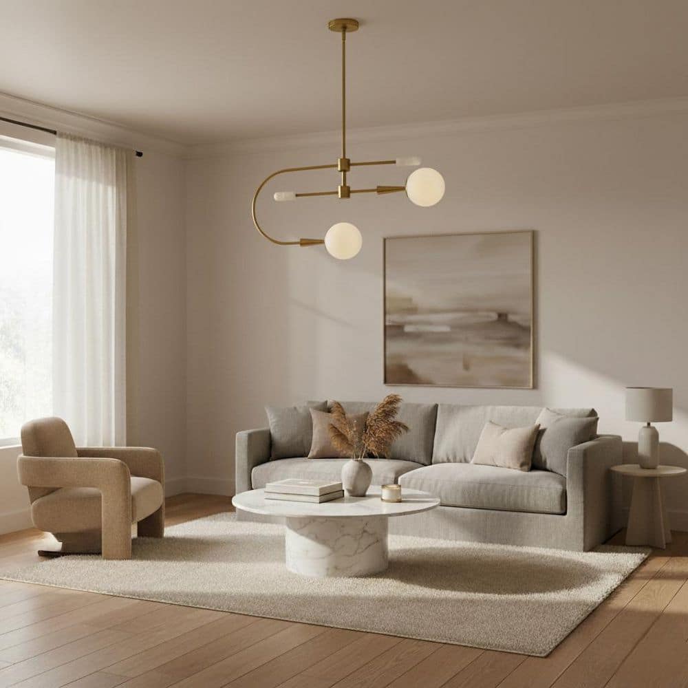 Maude 2-Light Lacquered Brass Chandelier price history on PriceWatchPro