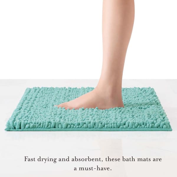 BounceComfort Massage Aqua 17 in. x 24 in. Memory Foam Bath Mat YMB002022 -  The Home Depot