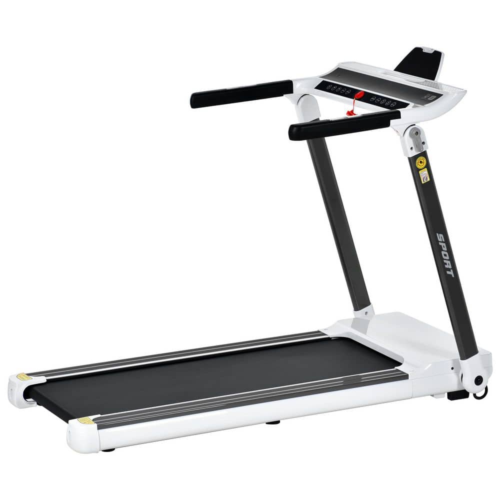 Tidoin 3.5 HP Black and White Metal Foldable Electric Treadmill