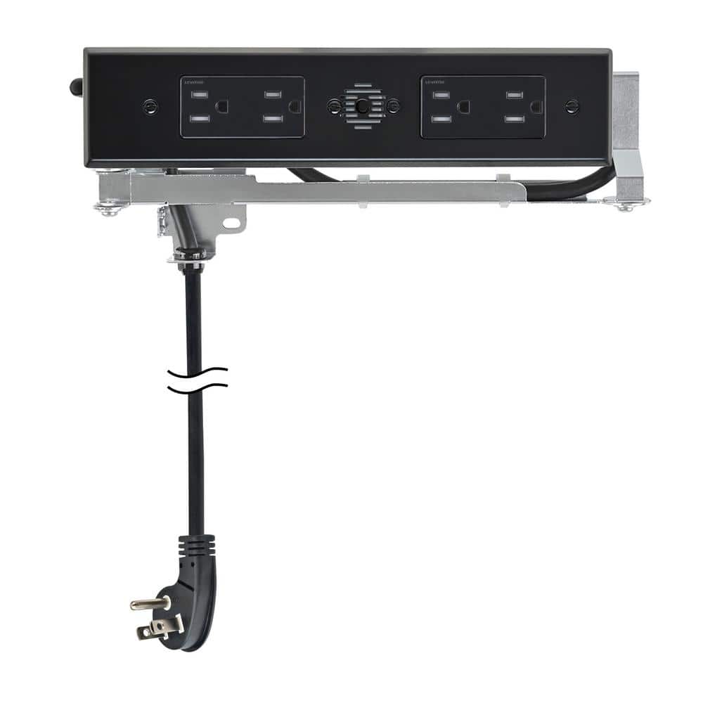 Blade Duo In-Drawer 15 Amp Indoor 5-15 Surface Mount Single Outlet with 4 AC Outlets, Black price history on PriceWatchPro