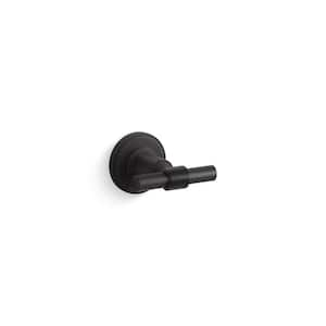 Torrington Wall Mounted Knob Robe/Towel Hook in Matte Black