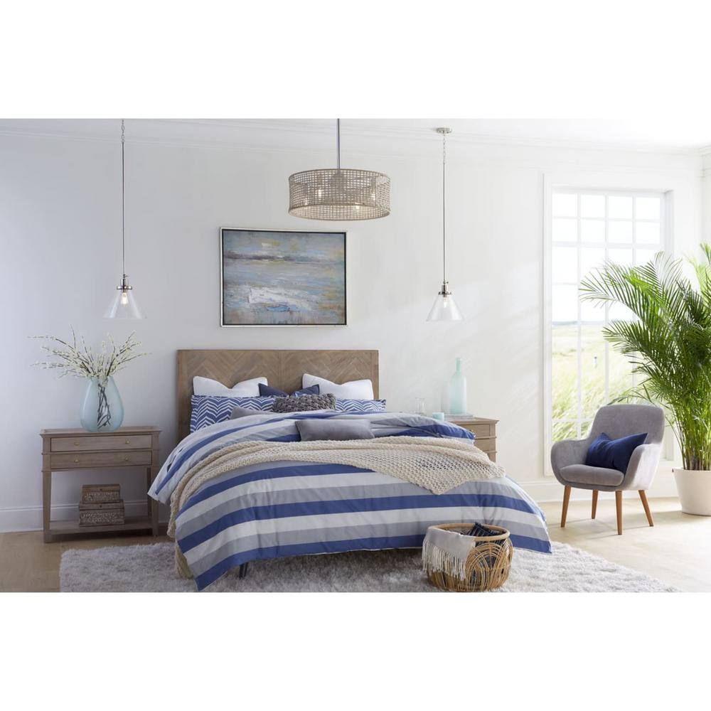 Belva 25.25-Inch Cottage White Coastal Ceiling Fan with LED Light