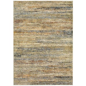 Audrey Gold/Green 5 ft. x 7 ft. Abstract Area Rug