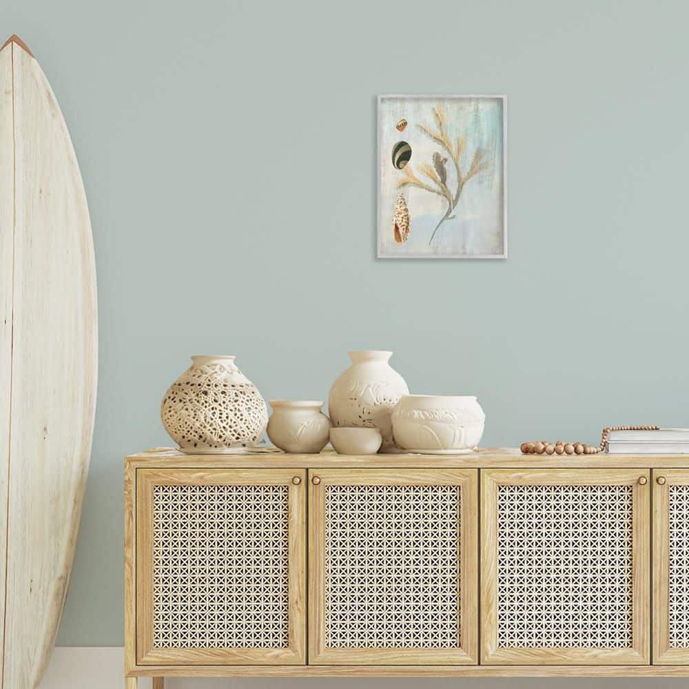 Mixed Seashells & Coral by Susan Arnot Gray Framed Animal Giclee Art Print 20 in. x 16 in. price history on PriceWatchPro