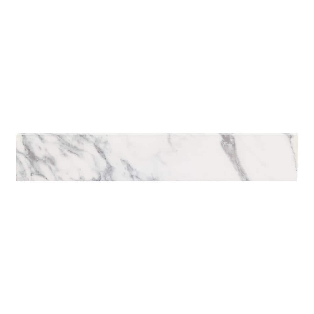 21.13 in. W x 0.75 in. D x 3.5 in. H Stone Effects Cultured Marble Sidespla