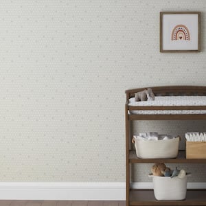 Ditsy Stars Beige Non-Pasted Wallpaper Roll (Covers 52 sq. ft.)