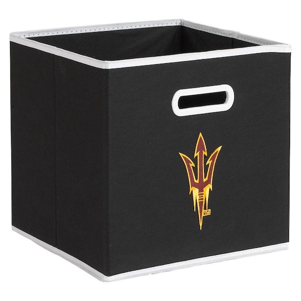 Unbranded College STOREITS Arizona State University 10-1/2 in. W x 10-1/2 in. H x 11 in. D Black Fabric Storage Drawer