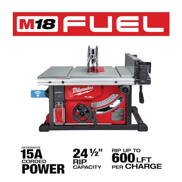 Milwaukee 2736-20 M18 FUEL ONE-KEY 18-Volt Lithium-Ion Brushless Cordless 8-1/4 in. Table Saw (Tool-Only) - 3