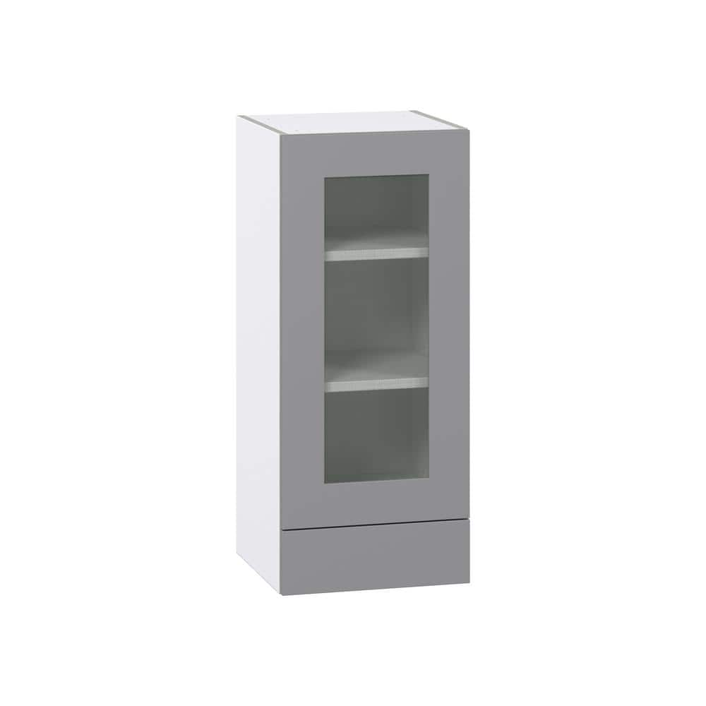 J COLLECTION Bristol Painted Slate Gray Shaker Assembled Wall Kitchen ...