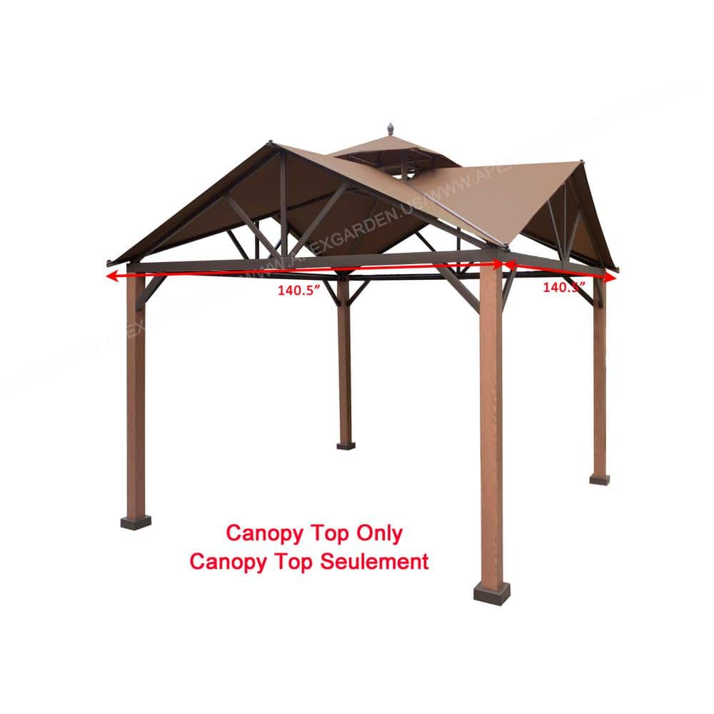 Tan Replacement Canopy Top for 12-ft Gazebo