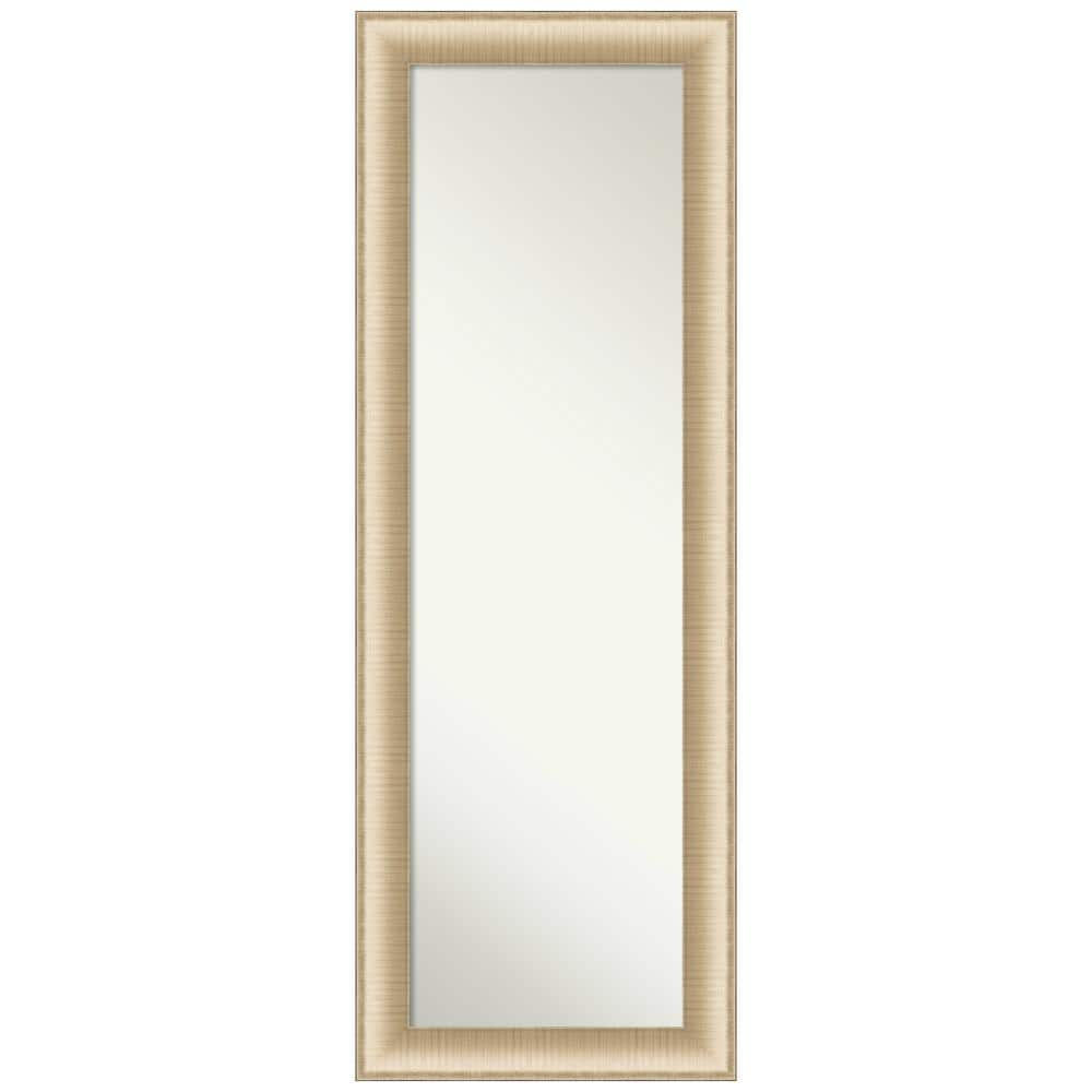 Amanti Art Large Rectangle Brushed Gold Metallic Modern Mirror (52.75 ...