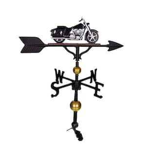 Montague Metal Products 32-Inch Deluxe Weathervane with Satin Black Motorcycle Ornament 