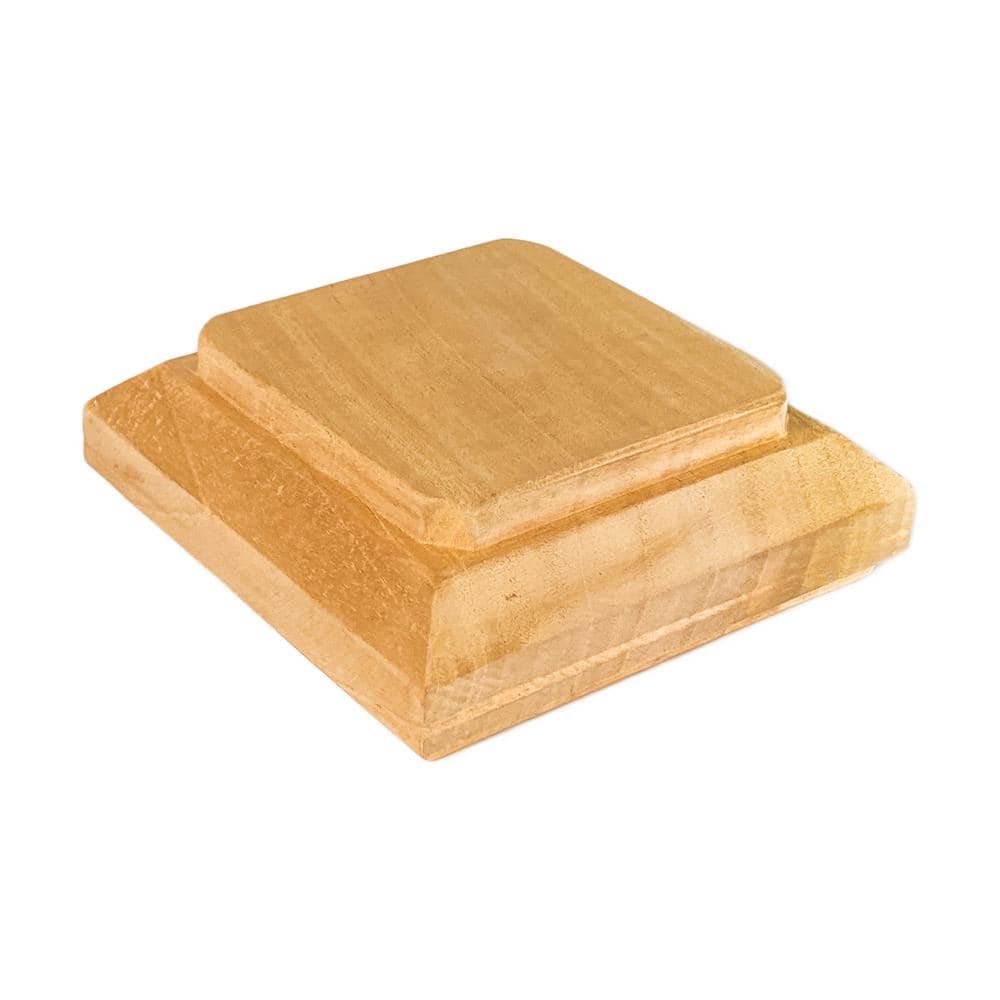 4 in. x 4 in. Post Cap - Traditional Slip Over Fence Post Cap Untreated woo