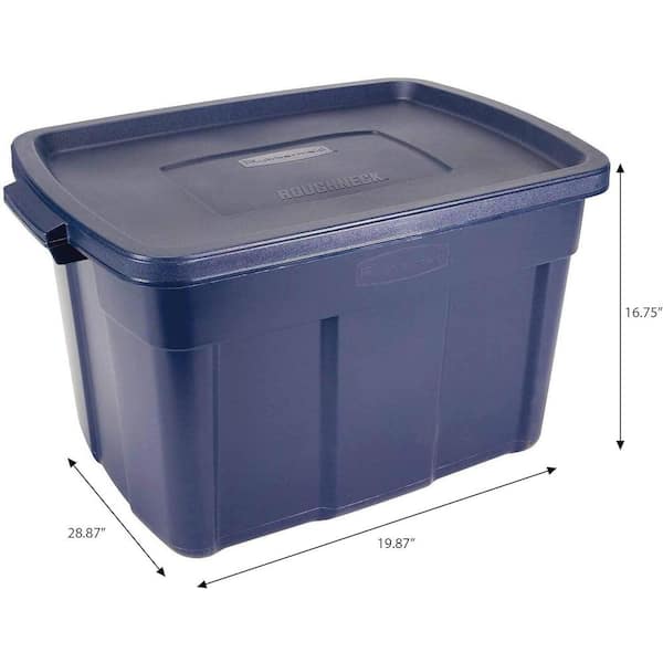 Rubbermaid Roughneck 25-Gal. Stackable Storage Tote Container in