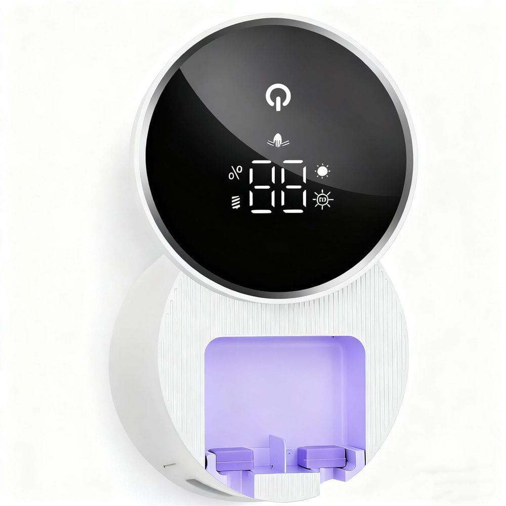 Wudkey Wall Mounted Toothbrush Sanitizer Holder, Tooth Brush